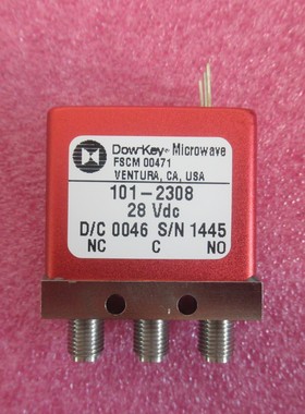全新Dow-Key 101-2308 DC-12.4GHz 28V 单刀双掷射频微波同轴开关