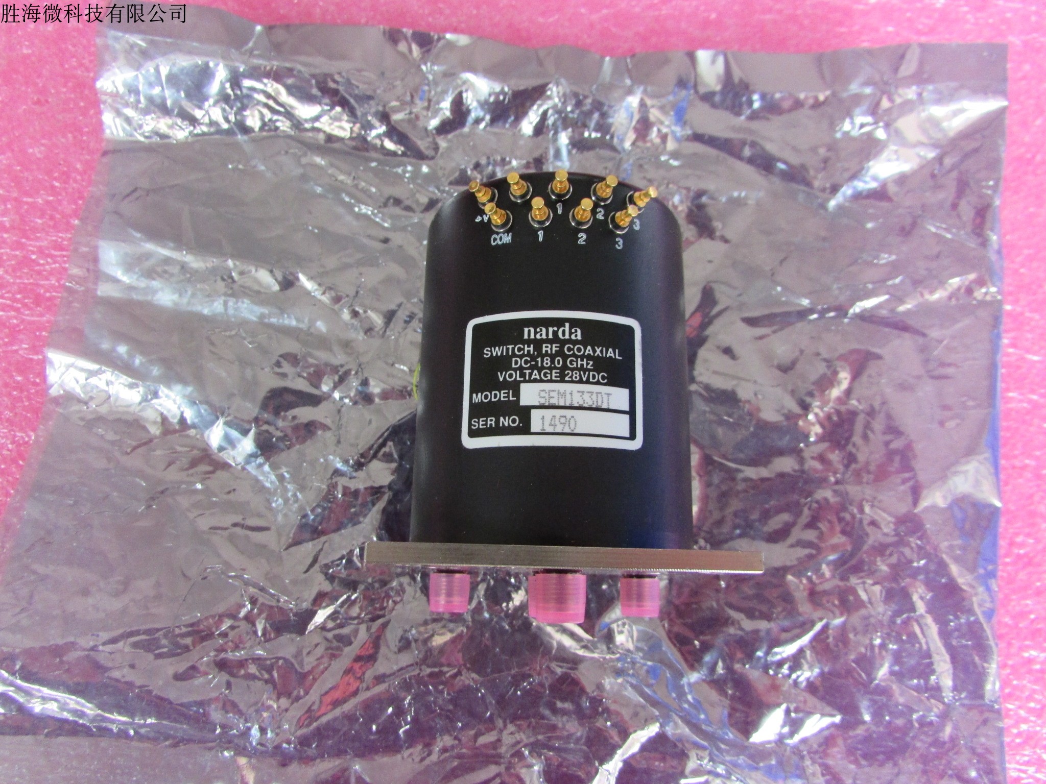 全新原装SEM133DT SP3T DC-18GHz 450W TTL 28V SMA射频继电器