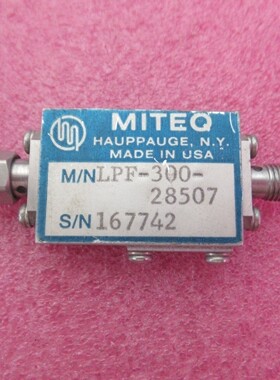 MITEQ进口 DC-300MHz DC-0.3GHz SMA母 射频微波同轴低通滤波器