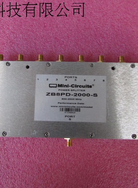 Mini  ZB8PD-2000  570-2100MHz SMA 一分八 射频微波同轴功分器