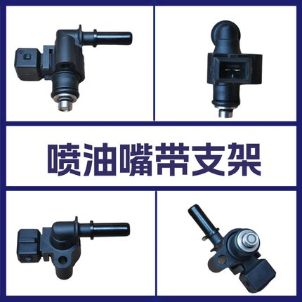 国四电喷GY6-125踏板摩托车喷油嘴一体带支架2孔喷射器汽油雾化器