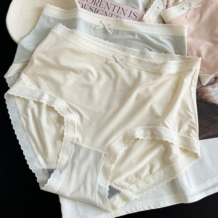 超柔软石墨烯抗菌大码 国风印花莫代尔高腰短裤 女25年新款 彩田内裤