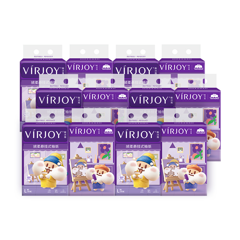 【交个朋友直播间】唯洁雅奶茶鼠联名款挂抽纸巾4层280抽12提