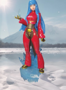 工厂直销！拳皇98 －冰女KuLa手办模型，3 D打印产品！