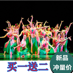 新款傣族女子群舞舞台舞蹈演出服饰版纳印象孔雀舞民族舞表演服装