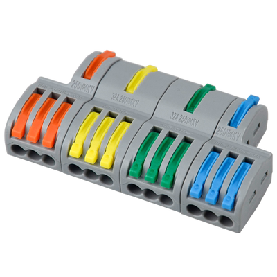 拼接款四进十二出接线端子