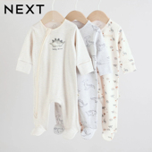 爬服男宝春秋装 英国NEXT正品 婴儿长袖 恐龙纯棉睡衣拉链包脚连体衣