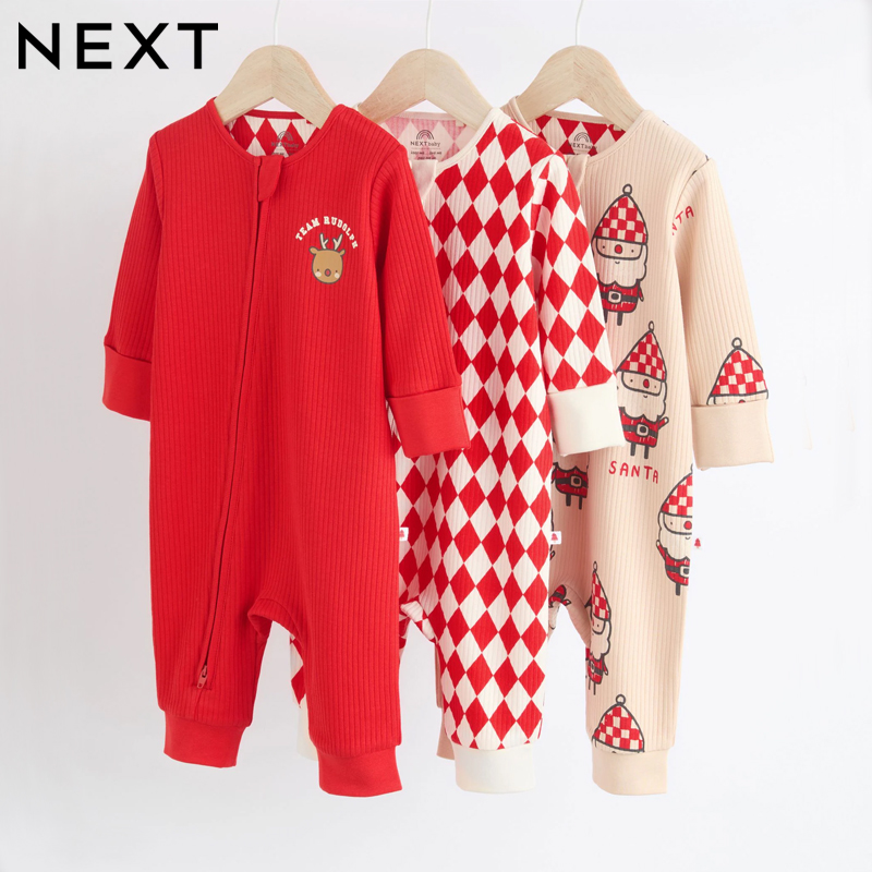 英国NEXT进口纯棉圣诞款连身睡衣
