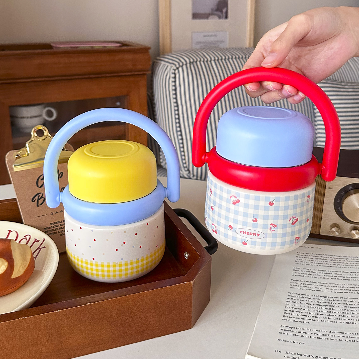 焖烧杯女生保温饭盒便携高颜值焖粥神器学生宿舍饭盒316不锈钢,餐饮具,保冷/保温杯,淘宝优惠券,粉丝福利购,淘宝优惠卷