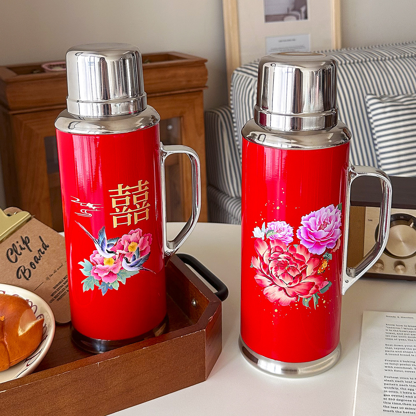 复古保温杯怀旧覆钛水壶带滤网泡茶喝水杯伴手礼物2025新款茶杯