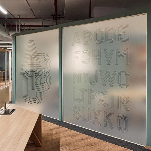 隔断咖啡厅字母装饰可定制贴膜
