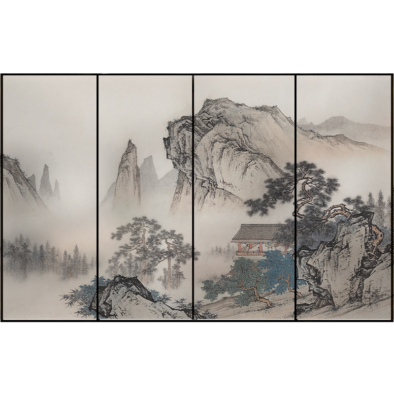 古代名画超大装饰贴办公室中国风