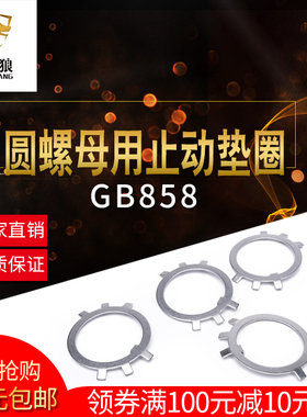 止退垫圈304不锈钢圆螺母用止动垫圈gb858止退垫片王八垫m180m200