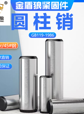 实心圆柱销淬火45号钢高强度圆柱定位销碳钢销子m16m25m30m40m50