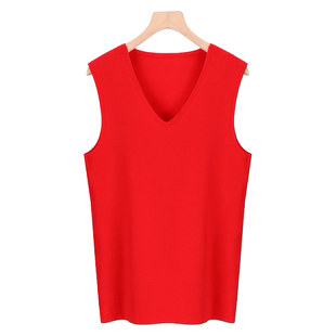 韩玛斯保暖背心男士柔软舒适V领发热纤维加绒内搭上衣秋冬H11853