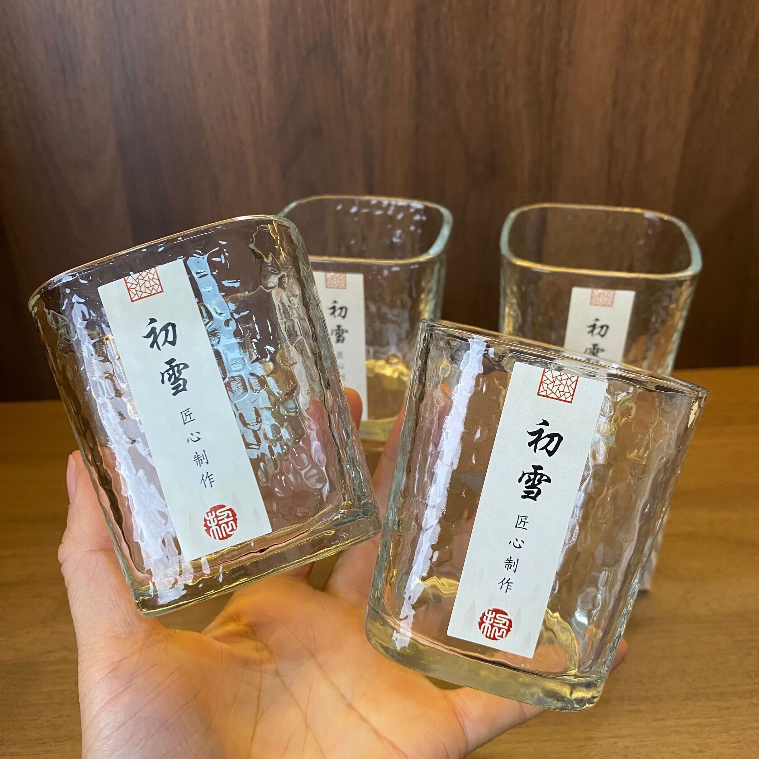 一眼就爱上了！   锤纹初雪杯4只装！ 家居饰品 搞怪杯子 原图主图