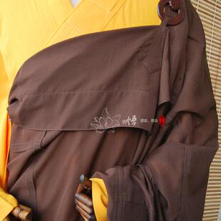 新款七衣福田衣橘黄色法衣台湾庄严僧服僧人三衣制衣订制黄袈裟七