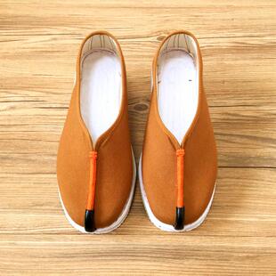 新款春秋黄色出家僧鞋泡沫底纯手工锁扣和尚鞋单鞋居士鞋罗汉鞋