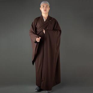 新款僧服五戒缦衣戒衣男女居士服海青和尚搭衣袈裟僧衣咖啡色曼衣