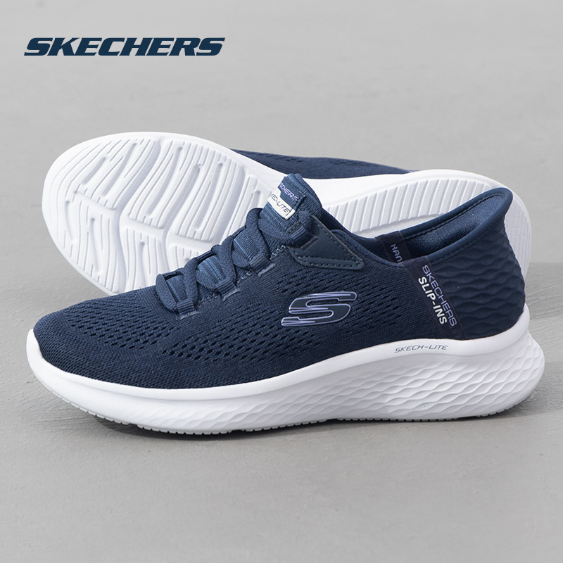 斯凯奇（Skechers）女鞋夏季2025新款穿脱休闲鞋软底妈妈鞋轻便透