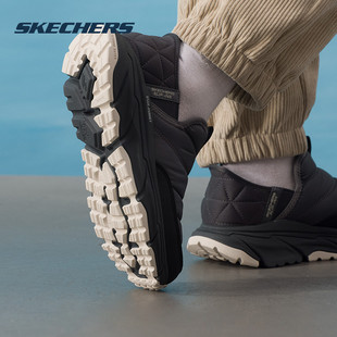 斯凯奇（Skechers）女鞋加绒冬季24新款二鞋女保暖穿脱健步鞋闪穿