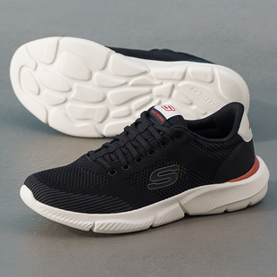 STREET 斯凯奇男鞋 USA MENS WEAR黑色网面透气休闲运动 2025新款