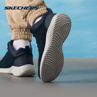 斯凯奇(Skechers)男鞋 2026冬季新款保暖加绒中帮运动鞋时尚反