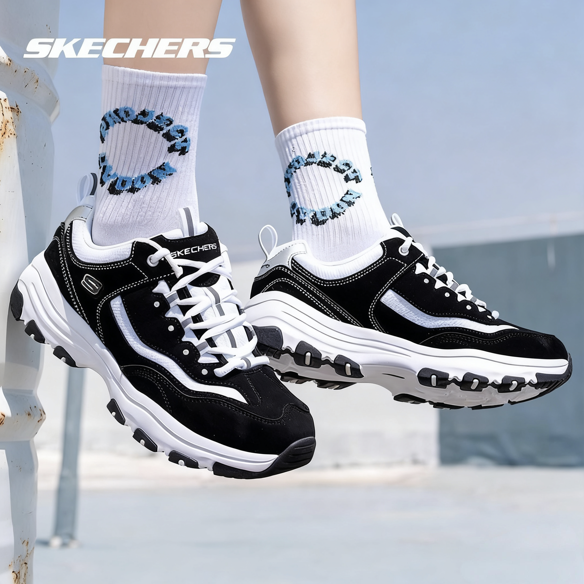 斯凯奇女鞋官方正品减震休闲鞋轻便简约老爹鞋春季新款女款熊猫鞋,运动鞋new,运动休闲鞋,淘宝优惠券,粉丝福利购,淘宝优惠卷