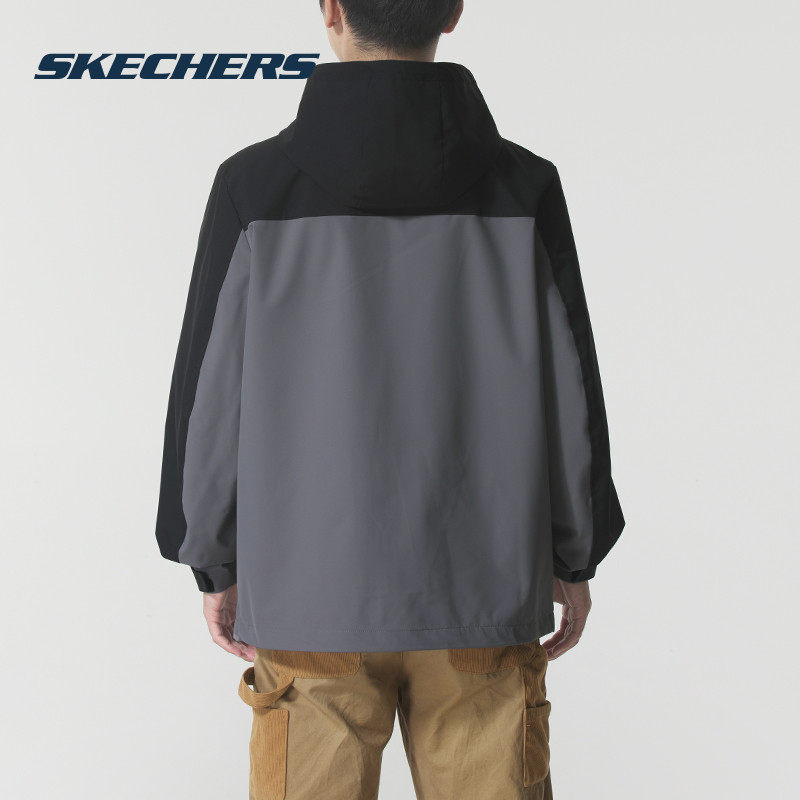 斯凯奇男款外套春季2026新款防水夹克冲锋式上衣登山服正品运动服