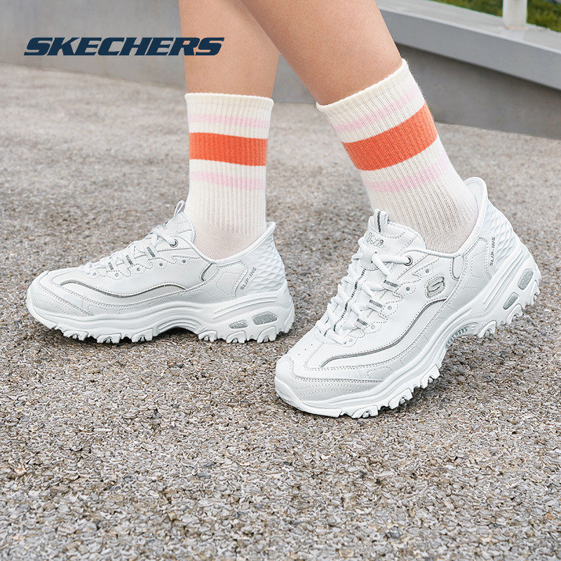 斯凯奇女鞋官方正品闪穿运动鞋春季新款休闲鞋减震厚底女士熊猫鞋,运动鞋new,运动休闲鞋,淘宝优惠券,粉丝福利购,淘宝优惠卷