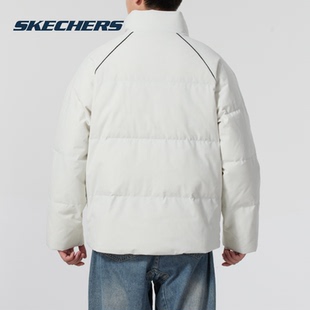 新款 斯凯奇 梭织白色石墨烯羽绒服冬季 男女同款 情侣 Skechers