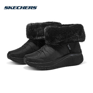 Skechers 鞋 女鞋 新款 穿脱高帮靴子加绒保暖雪地靴黑 冬季 斯凯奇