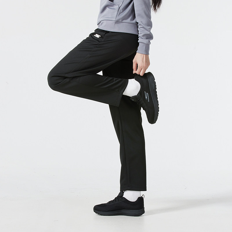 斯凯奇（Skechers）长裤女款春夏2026新款黑色运动裤简约百搭女士
