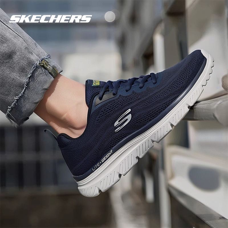 斯凯奇男鞋冬季新款跑鞋子男士休闲鞋软底爸爸鞋跑步鞋男款运动鞋