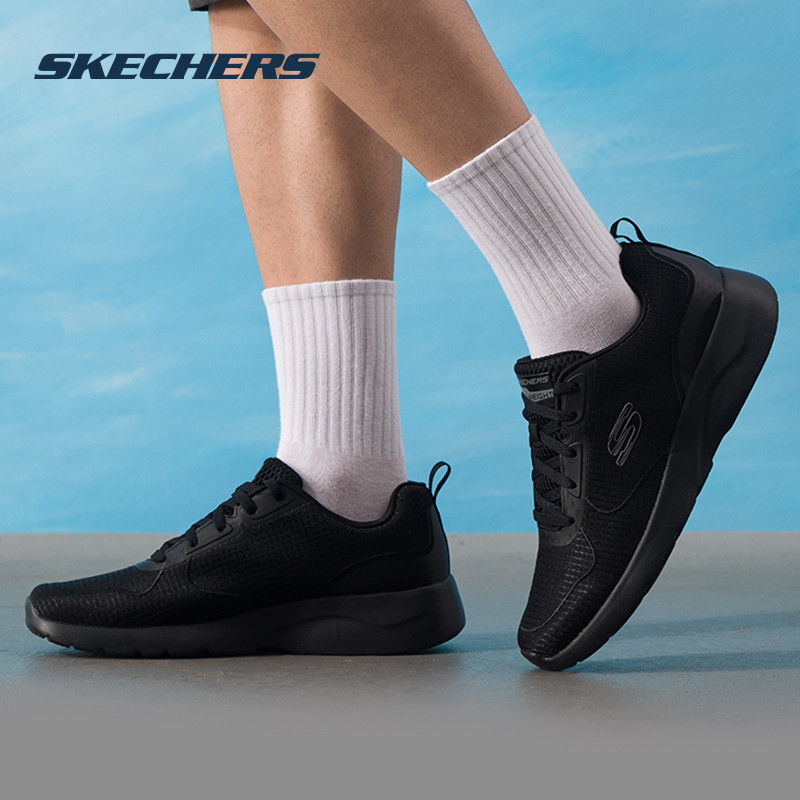 斯凯奇(Skechers)男鞋 运动鞋低帮轻便舒适透气时尚潮流绑带跑