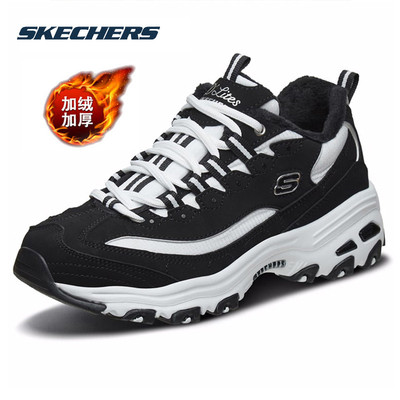斯凯奇冬鞋女鞋加绒运动鞋冬季