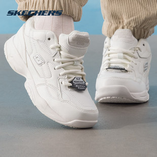 休闲鞋 斯凯奇女鞋 WORK系列绑带运动鞋 WOMENS 透气轻便小白 新款