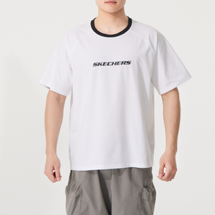 商场同款 新款 斯凯奇短袖 2025夏季 宽松透气跑步运动 T恤男女装