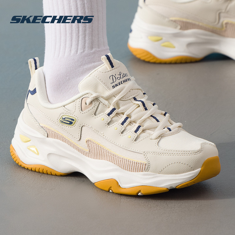 斯凯奇(Skechers)女鞋 运动鞋低帮舒适厚底时尚潮流绑带休闲鞋