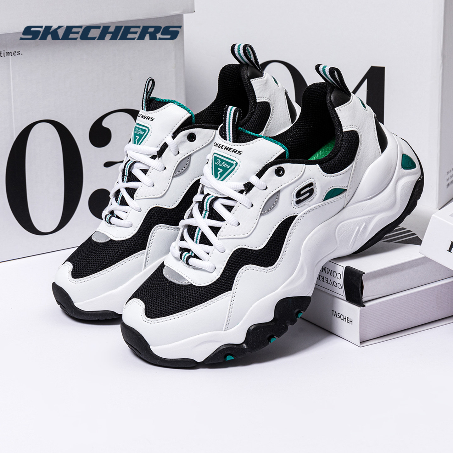 斯凯奇男鞋官方正品运动鞋春季新款厚底老爹鞋减震增高男士熊猫鞋,运动鞋new,运动休闲鞋,淘宝优惠券,粉丝福利购,淘宝优惠卷