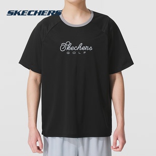 新款 Skechers斯凯奇高尔夫短袖 2025夏季 女装 快干运动上 T恤男装
