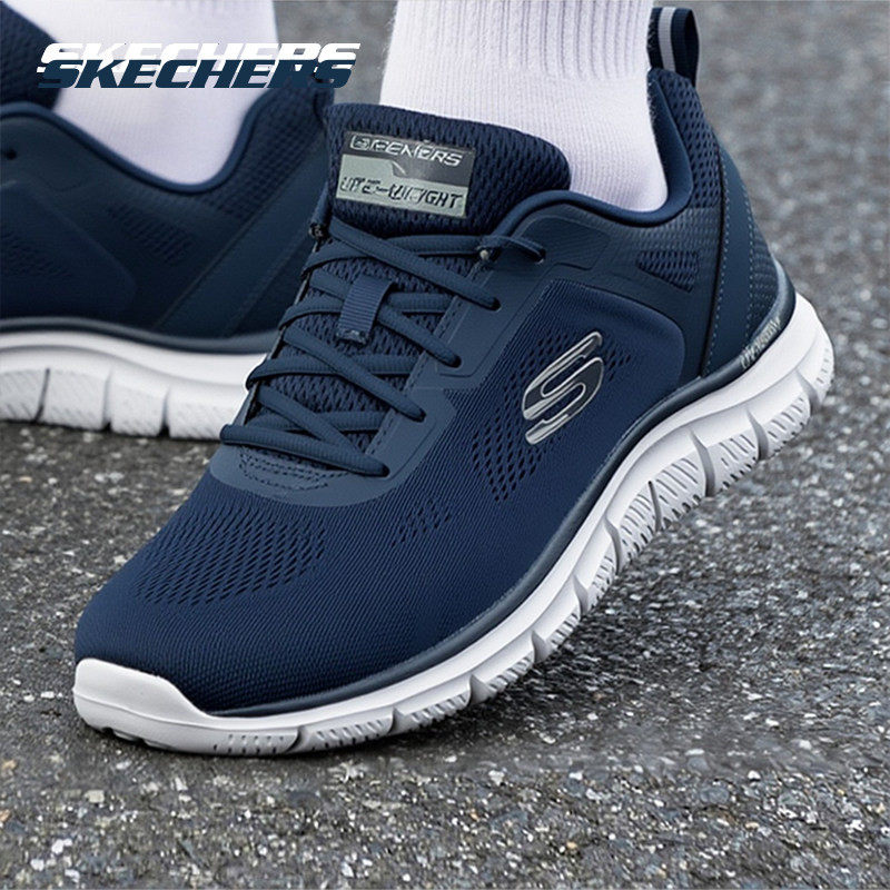 斯凯奇男鞋春季新款跑步鞋软底爸爸鞋男款跑鞋锻炼跑步鞋子运动鞋