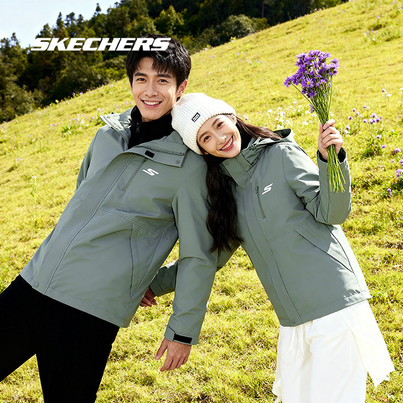 斯凯奇三合一冲锋外套男装