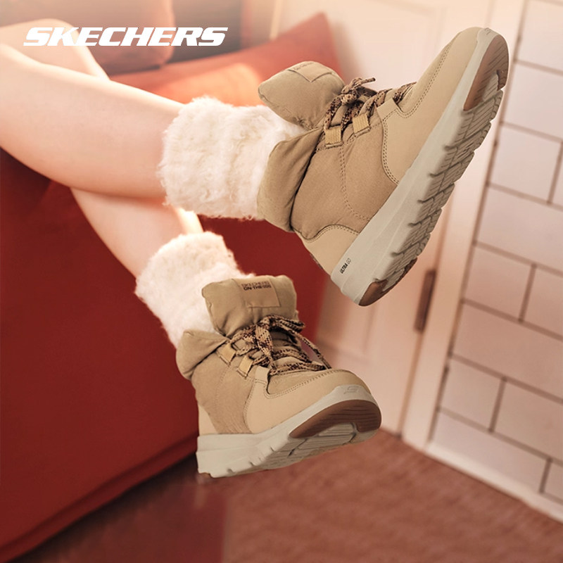 斯凯奇加绒女鞋冬季新款面包靴保暖棉靴厚底雪地靴女款运动中筒靴,运动鞋new,运动休闲鞋,淘宝优惠券,粉丝福利购,淘宝优惠卷