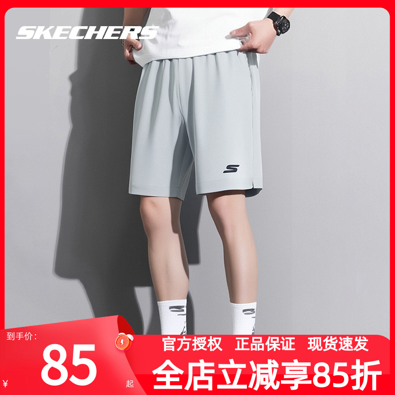 斯凯奇短裤男2025夏季新款宽松休闲裤透气健身运动裤官方正品短裤