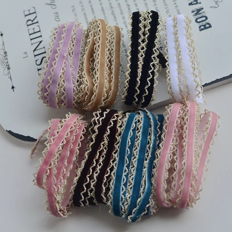 丝绒带金线狗牙蕾丝服装花边辅料配饰材料丝绒花边装饰辅料餐桌,居家布艺,花边,淘宝优惠券,粉丝福利购,淘宝优惠卷