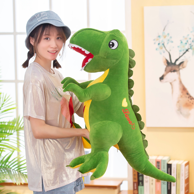 创意恐龙毛绒玩具长条睡觉夹腿抱枕男生款床上睡觉抱玩偶床头靠垫