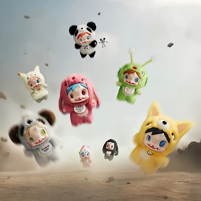 POP MART/泡泡玛特POLAR-Monster Baby怪物收藏手册系列毛绒挂件