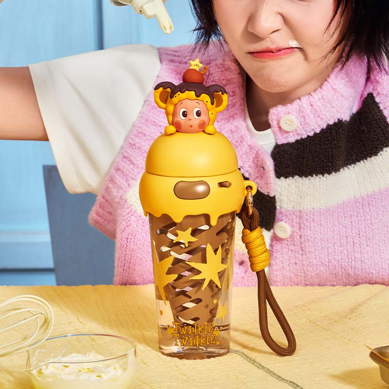 POPMART泡泡玛特星星人美味时刻系列随行杯周边礼物水杯