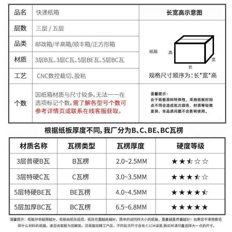 快递纸箱批发定做正方形打包发货特硬顺丰箱包装纸壳半高瓦楞纸盒